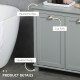 Tilt-Out Laundry Storage Cabinet, Bathroom Storage Organizer with Two-Compartment Tilt Out Hamper, Grey