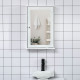 Bathroom Mirror Cabinet, Wall Mounted Medicine Cabinet with Door and Shelves, White