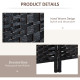 6ft Folding Room Divider, 3 Panel Wall Partition with Wooden Frame for Bedroom, Home Office, Black
