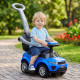2-in-1 Kid Ride-On Push Car Sliding Car, Ride-On Toy for Boys and Girls Toddlers 1–3 Years Old, with Horn, Music, Light Function, Secure Bar, Blue