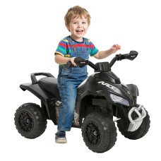 No-Power Baby Ride-On Toy for Toddlers, Kids Foot-to-Floor Sliding Car with 4 Wheels, Music, and Lights, for Ages 18–36 Months, Black