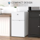 3.2 Cu Ft Compact Refrigerator, Mini Fridge with Freezer, Adjustable Shelves and Reversible Doors for Bedroom, White