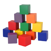 Soozier 12 Piece Soft Play Blocks Soft Foam Toy Building And Stacking Blocks - Multicolours
