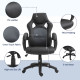 Racing Gaming Chair Office Chair Computer Desk Gamer Chair with Swivel Wheels, Padded Headrest, Tilt Function, Grey