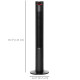 Freestanding Tower Fan Cooling for Home Bedroom with 3 Speed, 12h Timer, Oscillating, LED Panel, Remote Controller, Black
