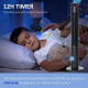 Freestanding Tower Fan Cooling for Home Bedroom with 3 Speed, 12h Timer, Oscillating, LED Panel, Remote Controller, Black