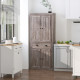 Long Standing Kitchen Cabinet w/ 2 Drawers MDF Board, Wood Grain