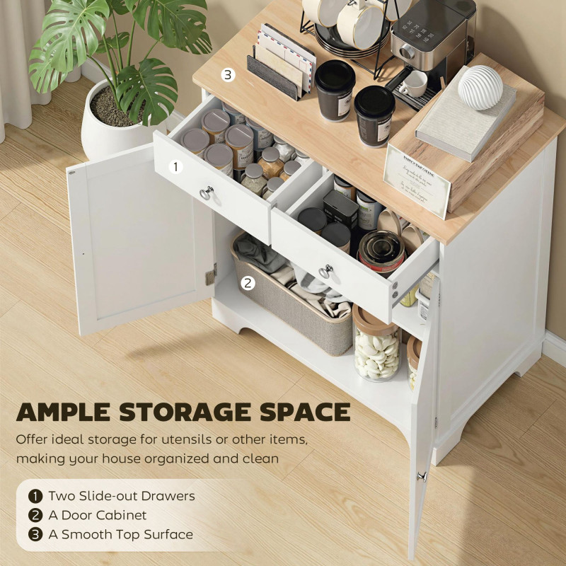 Sideboard Buffet Cabinet with Storage, 27
