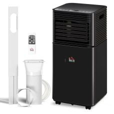 8000 BTU Portable Air Conditioner with Fan & Dehumidifier Mode, Quiet AC Unit with Remote Control, 24-Hour Timer, Black