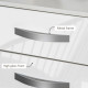 Modern Nightstand Set of 2, Bedside Tables with 3 High Gloss Drawers for Bedroom, White