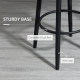 Extra Tall Bar Stools Set of 2, Modern 360° Swivel Barstools, Dining Room Chairs with Steel Legs Footrest, Charcoal Grey