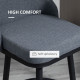 Extra Tall Bar Stools Set of 2, Modern 360° Swivel Barstools, Dining Room Chairs with Steel Legs Footrest, Charcoal Grey
