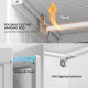 Portable Wardrobe Closet, Folding Bedroom Wardrobe, Clothes Storage Organizer with Cube Compartments, White