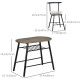 3-Piece Dining Table Set, Oval Kitchen Table and 2 Chairs, Small Breakfast Table Set with Metal Frame for Small Space, Dining Room, Living Room, 35.4