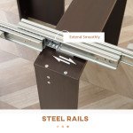 Extendable Dining Table, Expandable Kitchen Table for Small Spaces, Seats up to 6 People, Dark Brown