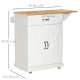Foldable Kitchen Island with Storage Drawer, Farmhouse Style Rolling Utility Cart, Coffee Bar Cabinet on Wheels with Drop-Leaf Wood Top, White