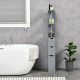Tall Bathroom Storage Cabinet, Narrow Bathroom Cabinet with Drawers and Open Shelves for Small Spaces, Grey