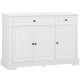 Modern Sideboard Cabinet, Buffet Cabinet with 2 Drawers and Adjustable Shelves, Buffets Tables for Dining Room, White