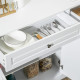 Modern Sideboard Cabinet, Buffet Cabinet with 2 Drawers and Adjustable Shelves, Buffets Tables for Dining Room, White