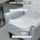 Upholstered Accent Chair, Single Armchair with Soft Linen Touch Fabric, Rolled Armrest with Nailhead Trim, Grey