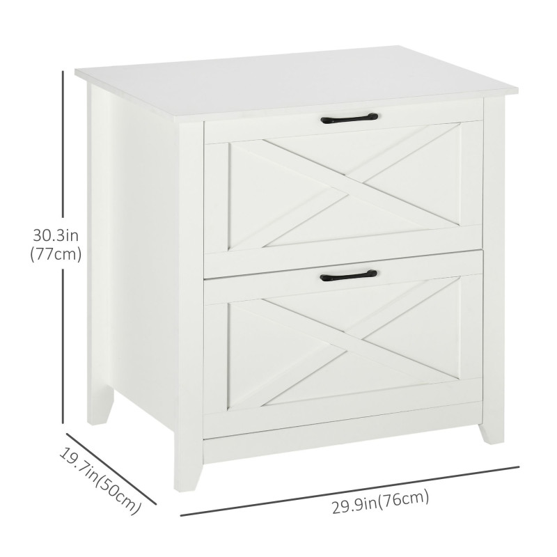 Vertical File Cabinet with Hanging Bars for A4 Size for Home Office, 29.9