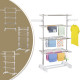 4 Layers Folding Laundry Rack Stand Dryer Storage Towel Rack Rolling