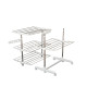 4 Layers Folding Laundry Rack Stand Dryer Storage Towel Rack Rolling