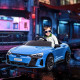 12V Ride-On Toy Car with Remote Control, 3.1 MPH Electric Vehicle for Kids with Suspension System, Working Horn, Blue