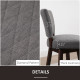 2 Pieces Swivel Bar Stools, Counter Height Stools Set of 2 with Wood Legs and Footrests for Dining Room, Dark Grey