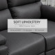 2 Seater Reclining Chair, Loveseat Recliner Sofa with Footrest and Split Backrest, Dark Grey