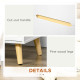Bedside Table, Nightstand with 2 Drawers, Side Table with Pine Wood Legs for Bedroom, White