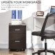 Mobile Filing Cabinet, Vertical File Cabinet with 2 Drawers, Wheels, for Letter or A4 File, Brown
