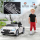 12V Ride-On Car with Parent Remote Control, Dual Motors, Music, Lights, and Suspension Wheels for Kids Ages 3–6, White