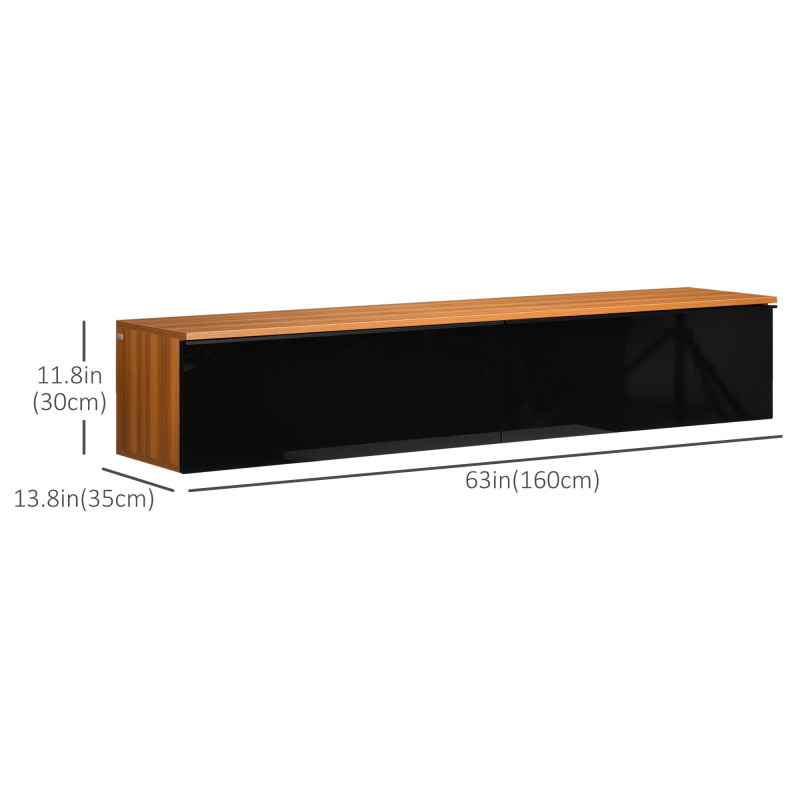 Wall Mounted TV Stand, Floating TV Cabinet with Storage, for TVs up to 70