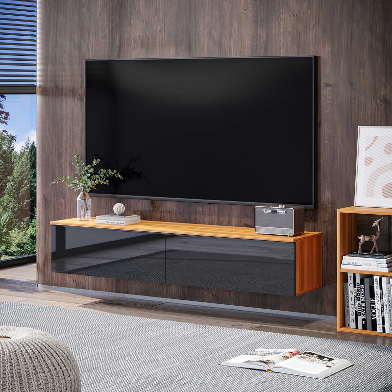 Wall Mounted TV Stand, Floating TV Cabinet with Storage, for TVs up to 70