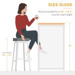 Counter Height Table with Drop Leaf, Extendable Bar Table with Adjustable Storage Shelf, Light Grey