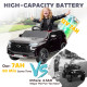 Licensed Chevrolet Tahoe Kids Ride-On Car, 12V 7AH Toddler Electric Vehicle with Parent Remote Control, 3 Speeds, Spring Suspension, LED Lights, Horn, and Music, Black