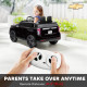Licensed Chevrolet Tahoe Kids Ride-On Car, 12V 7AH Toddler Electric Vehicle with Parent Remote Control, 3 Speeds, Spring Suspension, LED Lights, Horn, and Music, Black