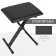 Adjustable Piano Bench, X-Style Folding Piano Stool with Padded Seat, Non-Slip Rubber Feet, Keyboard Chair, Black