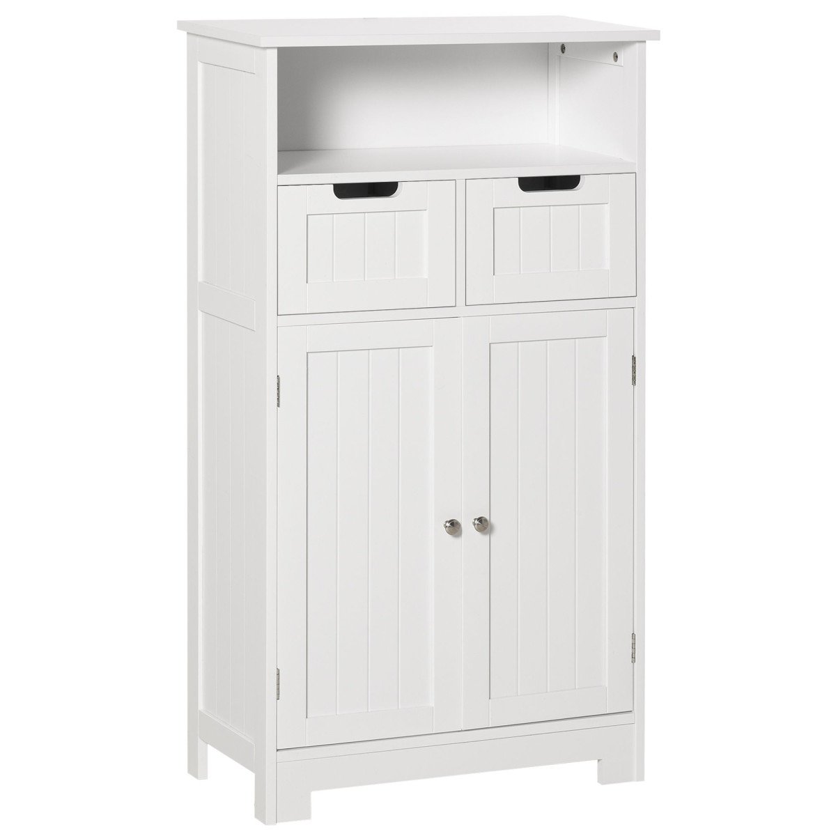 Freestanding Bathroom Cabinet with Adjustable Shelf and Drawers, Small Cabinet for Bathroom, Living Room, White