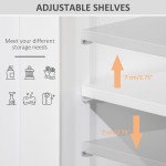 Freestanding Bathroom Cabinet with Adjustable Shelf and Drawers, Small Cabinet for Bathroom, Living Room, White