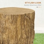 Concrete Finish Side Table, Lightweight Accent Table, 17