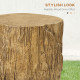 Concrete Finish Side Table, Lightweight Accent Table, 17