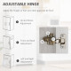 Kitchen Storage Cabinet, Freestanding Pantry Cabinet with 2 Doors and Adjustable Shelves, Distressed White