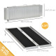 4' Portable Wheelchair Ramp Aluminum Threshold Mobility Single-fold for Scooter with Carrying Handle