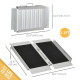 2' Portable Wheelchair Ramp Aluminum Threshold Mobility Single-fold for Scooter with Carrying Handle