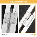 8ft Wheelchair Ramp, Non-Slip Aluminum Folding Handicap Ramp, Suitable for Door Thresholds, Home Steps, Cars, Scooters, Carts, and Stairs