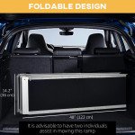 8ft Wheelchair Ramp, Non-Slip Aluminum Folding Handicap Ramp, Suitable for Door Thresholds, Home Steps, Cars, Scooters, Carts, and Stairs