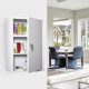 Wall Mount Medicine Cabinet 3 Tier Steel Emergency Box for Bathroom, Lockable with 2 Keys, White