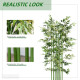 5ft Tall Artificial Bamboo Tree, Decorative Faux Plant with Pine Wood Base for Indoor Home Office Decor